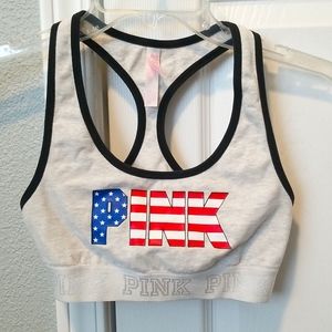 3 for $15 PINK Sports Bra USA Flag Logo